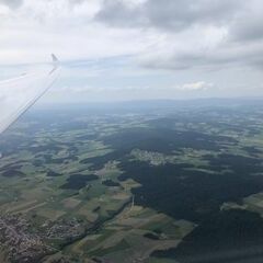 Flugwegposition um 14:53:41: Aufgenommen in der Nähe von Gemeinde Hofkirchen im Mühlkreis, Österreich in 1720 Meter